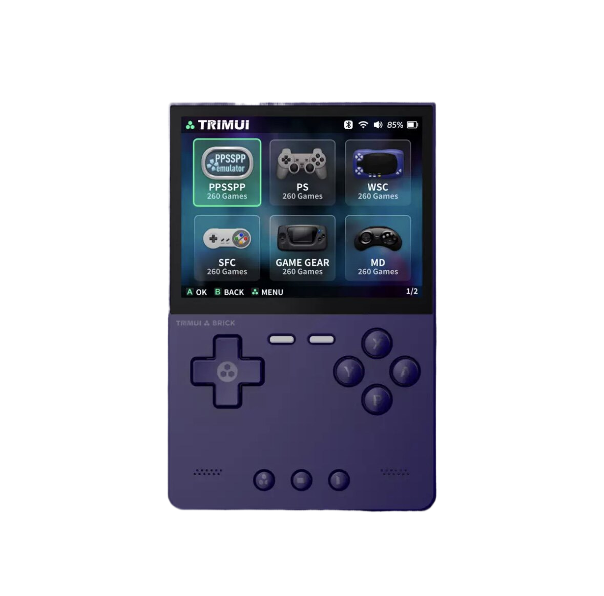Console de jeu portable à écran vertical