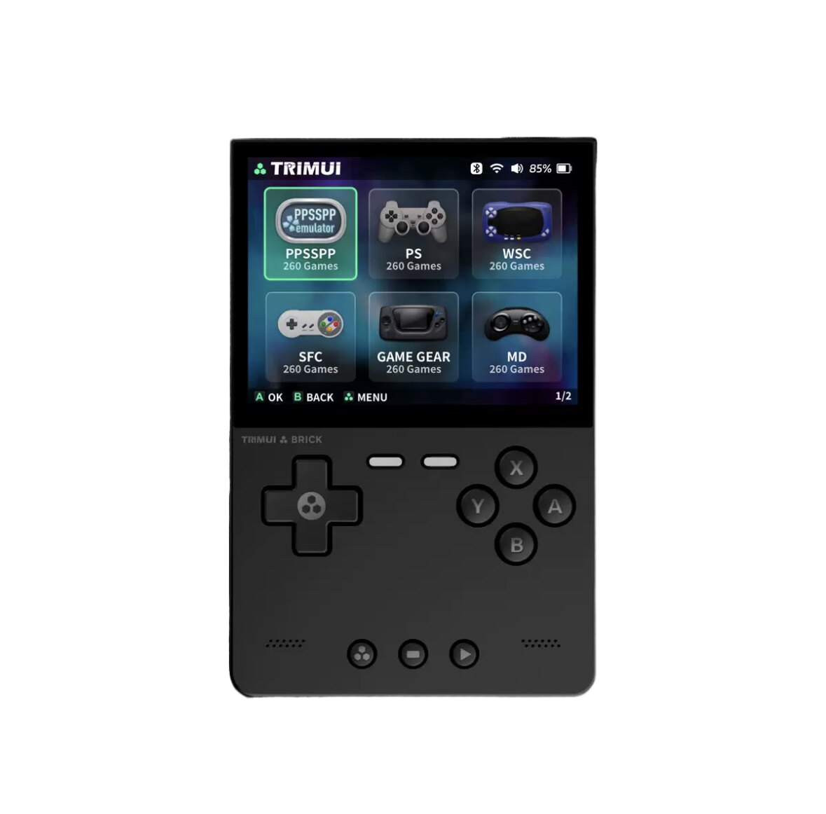 Console de jeu portable à écran vertical