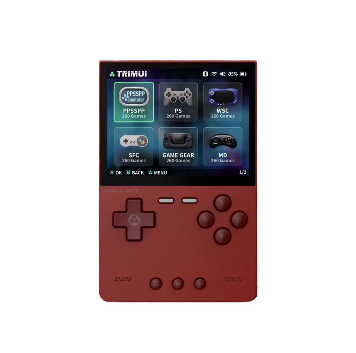Console de jeu portable à écran vertical
