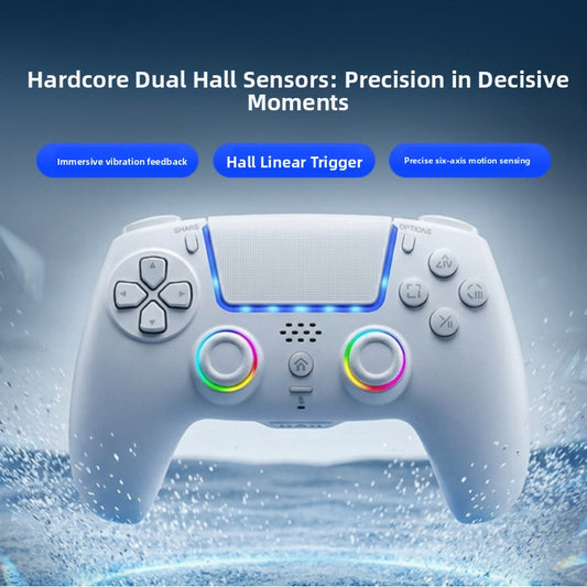 Manette de jeu sans fil Bluetooth pour PS5 avec éclairage RVB