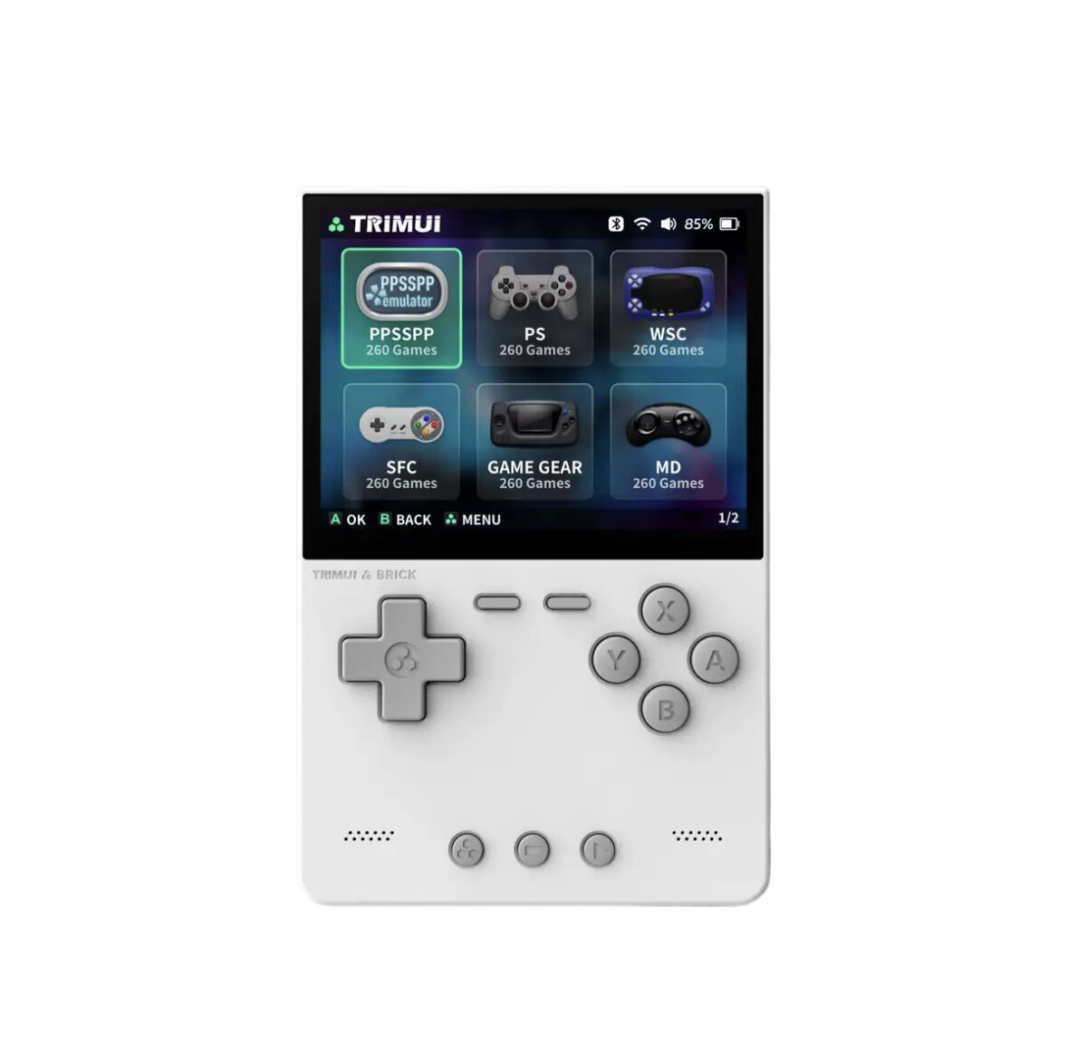 Console de jeu portable à écran vertical